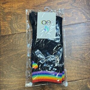 NWT Queer Eye - Pride Rainbow Socks - Choose Kindness one size